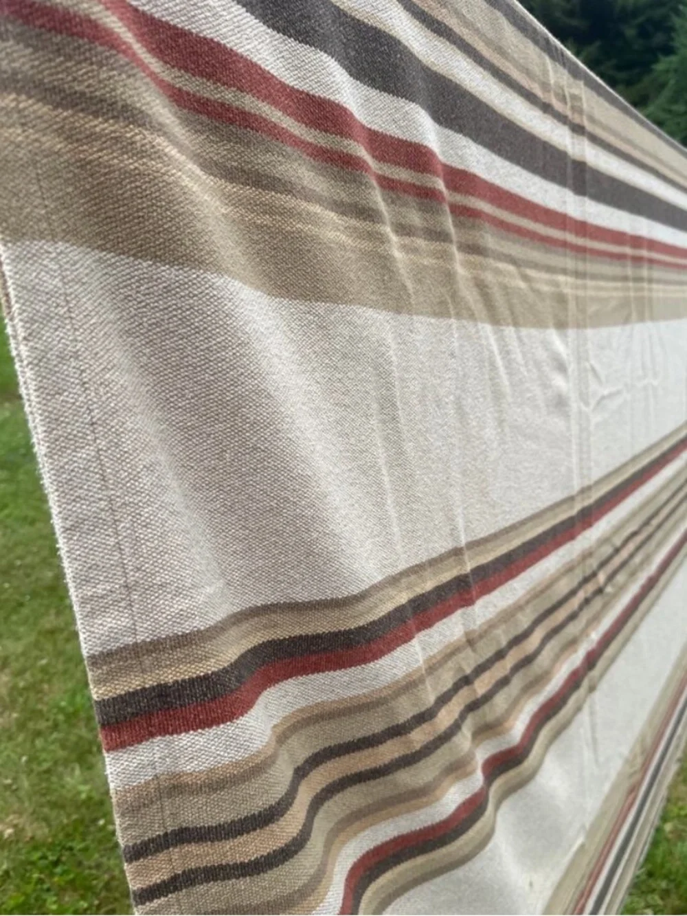 RARE Ralph Lauren Northern Cape 100% Cotton Striped Blanket - King